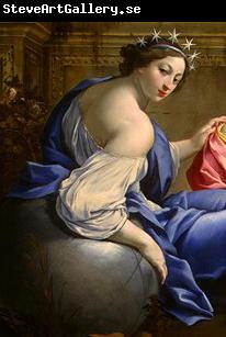 Simon Vouet Low resolution detail of the muse Urania from The Muses Urania and Calliope